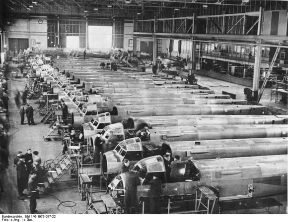 Junkers Warplanes being Assembled (June 1941)